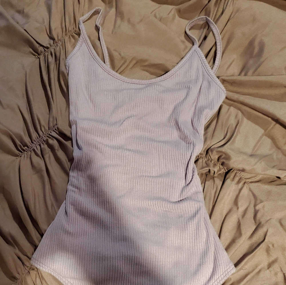 Purple tank body suit